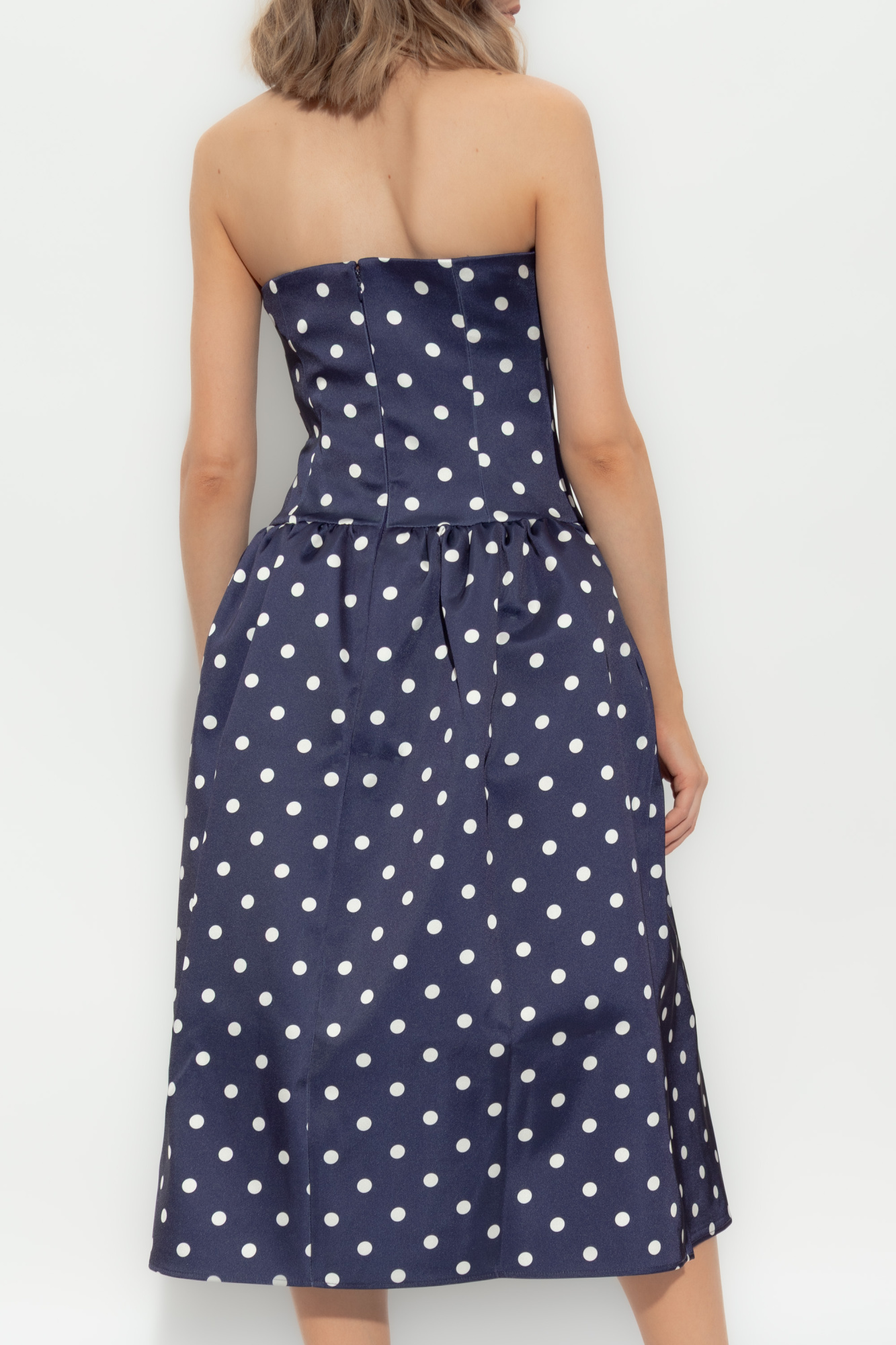 ワンピース SELF PORTRAIT Women Mid Skirts SS25092M NAVY Blue Navy Nylon Mini Skirt – self-portrait-US